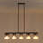 5 - Light Glass Kitchen Island Linear Pendant Dimmable Pendant