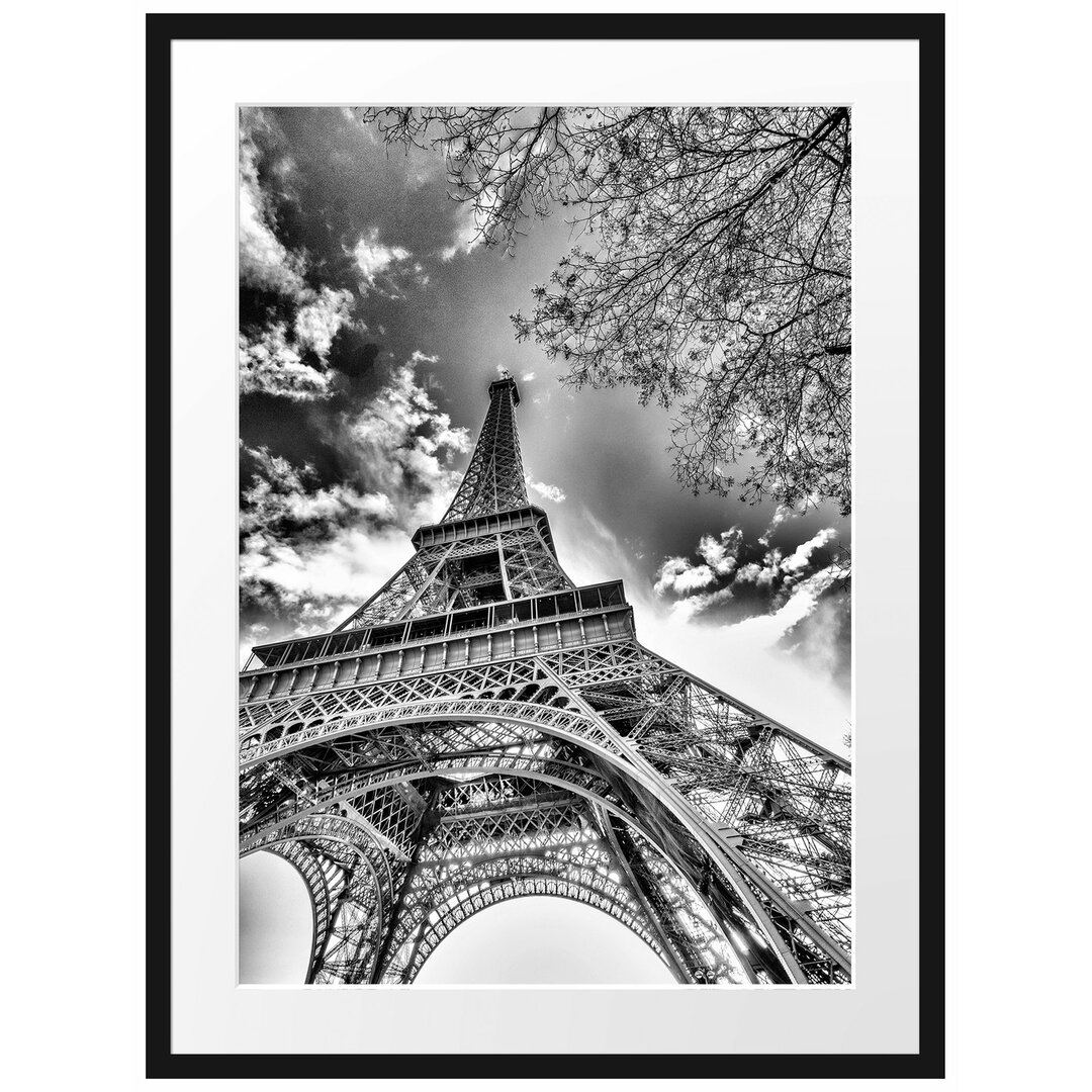 Gerahmtes Poster Eindrucksvoller Eifelturm Paris