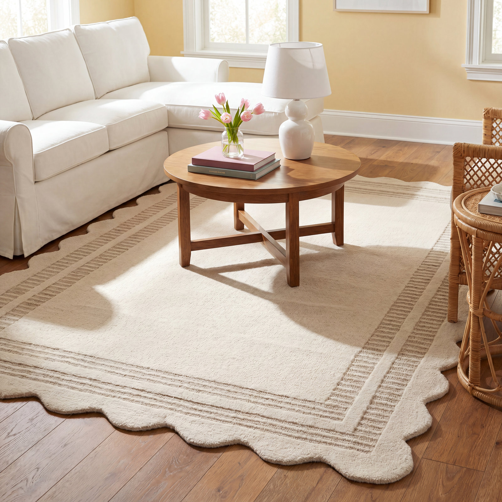 Scottie Area Rug, Rectangle 8'6" x 11'6", Ivory/Grey