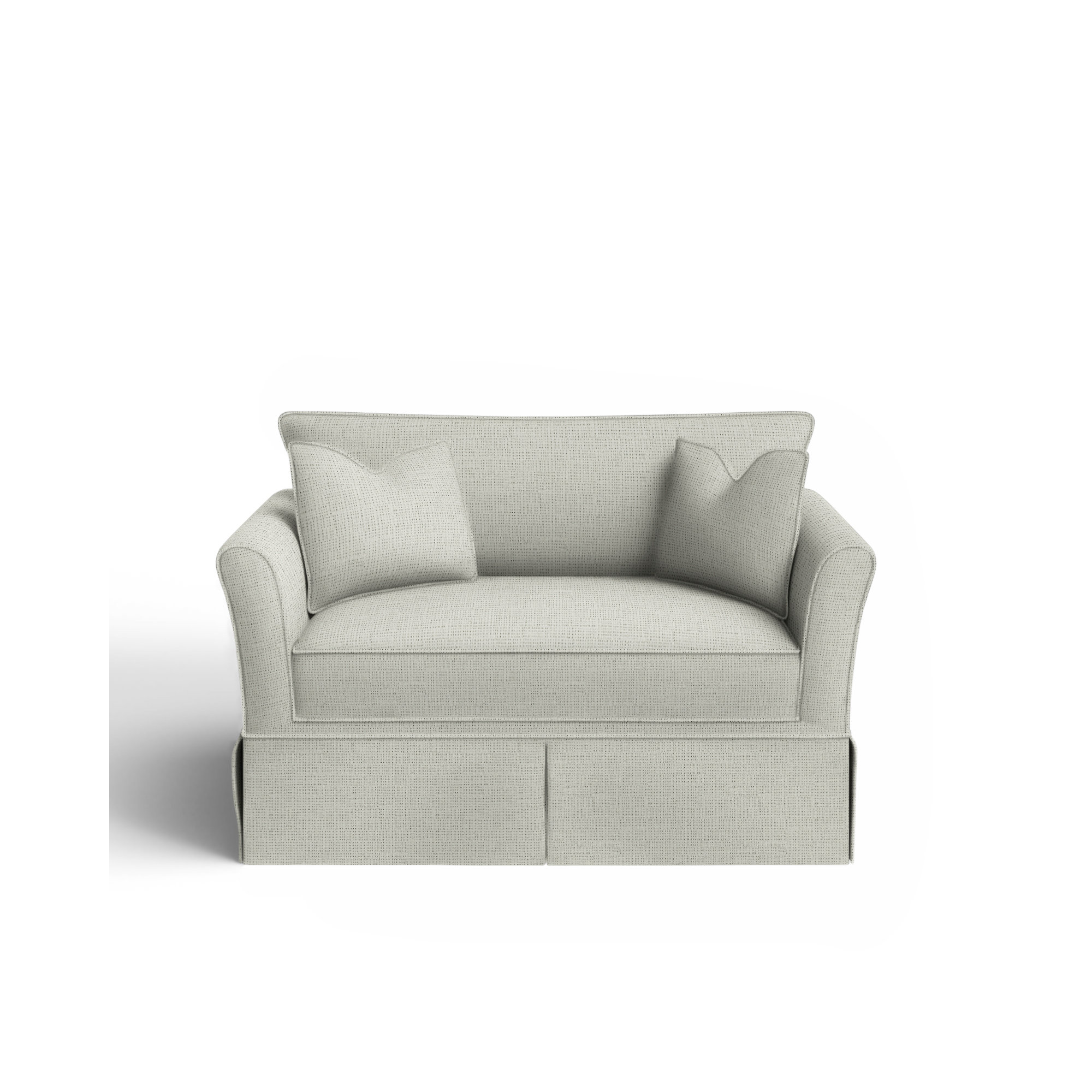 Shelby Upholstered Chair And A Half, Drusky Moonglow Sustain® Basketweave
