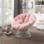 Fauteuil papasan pivotant en polyester touffeté de 40 po Daysi-720617143-769263787