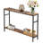 Narrow Console Table, 47 Inch Sofa Table With Adjustable Shelf, 2-Tier Long Skinny Table-1529075382-1486158823