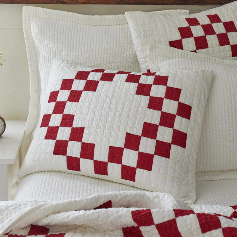 Irish Chain Plaid Cotton Sham, Standard