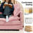 110'' Wide L-Shaped Living room sofa, Modular Sectional Sofa, 4 Seater Sofa Comfy Cloud Couch Chenille Upholstered Sofa with Ottoman,Pink-1296493149