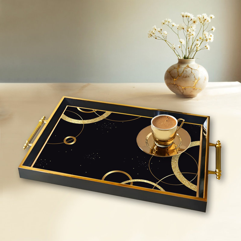 Elegant Glass Tray, 19.7 x 11.4 x 1.4 inches | 100% Durable Glass Construction | Easy to Clean with Damp Cloth | Ideal for Serving, Decorative Display, and Organizing | Stylish Addition to Home Décor