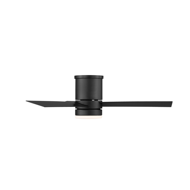 Matte Black 52" Smart Ceiling Fan with LED Light and Remote