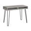 Bureau de travail en stratifié gris, 101,6 cm (40 po), avec support en métal noir et compartiments de rangement, compatible avec les ordinateurs portables, longueur 101,6 cm (40 po), stratifié.-1405280903