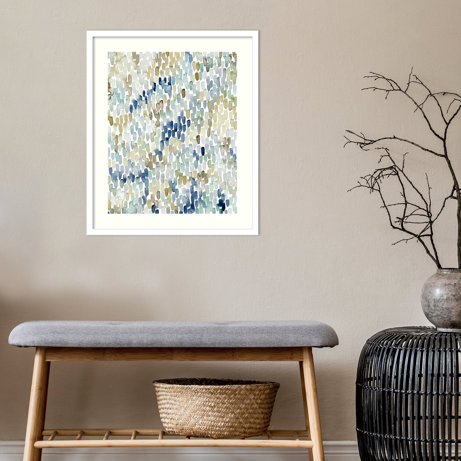 River Wavelets I by Grace Popp, 25" H x 21" W, White Framed Paper