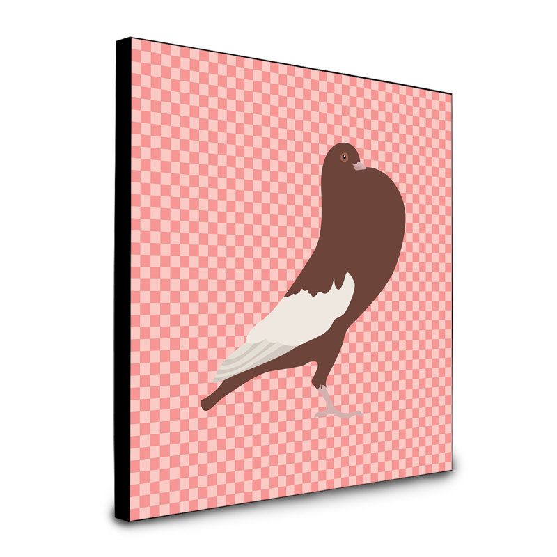 Panneau mural d’art en pouter anglais pigeon Nonna, Rose