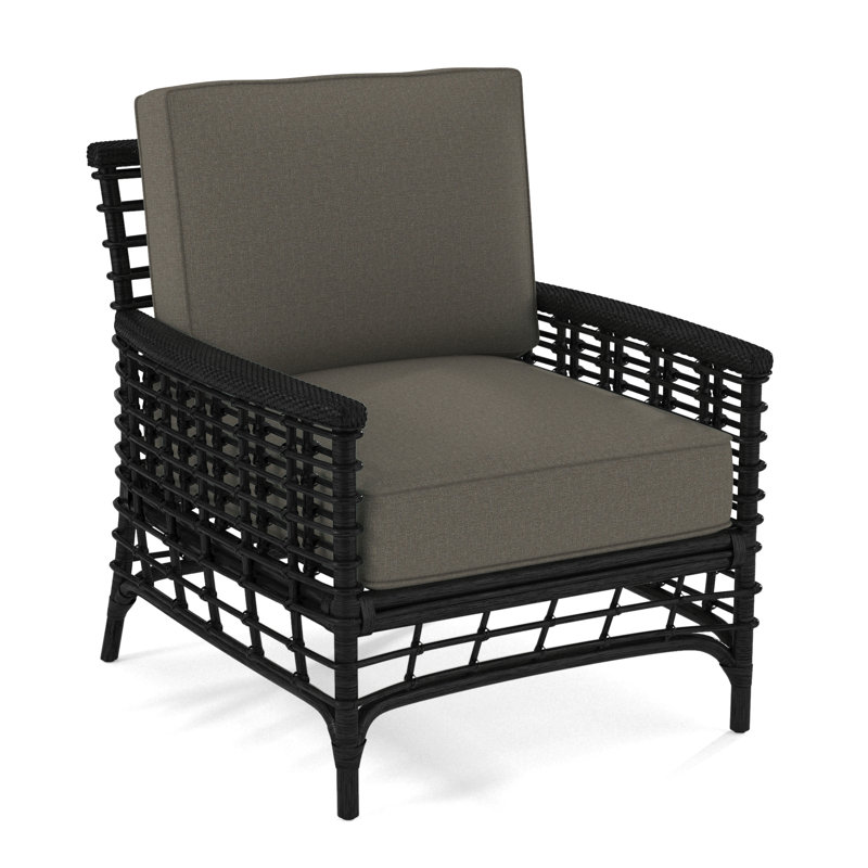 Bridgehampton Armchair, Black, Gray Sugar Performance; 0863-84