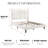 Queen Size Bed Frame With 55.5"High Back Upholstered Headboard,Boucle Fabric,12 Slat Support,Thickened Side Panels,Solid Wood Feet,No Box Spring Needed(White)-80800297-80800296