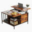 Table basse multifonctionnelle à plateau relevable avec rangement, idéale pour la vie familiale, le travail à distance et l'organisation de petits espaces