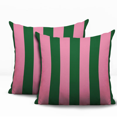 Stan Stripe 2 Sets Indoor/Outdoor Reversible Pillow