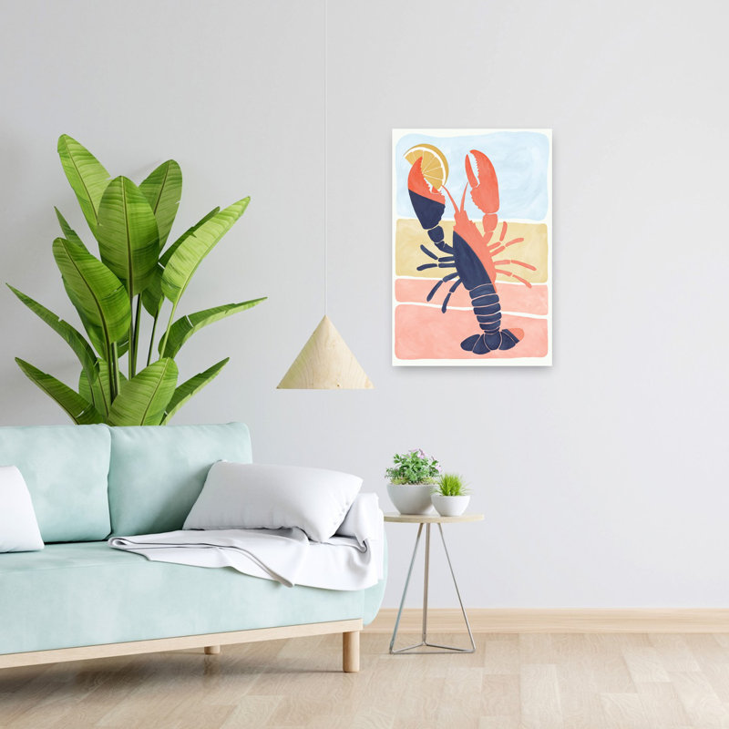 Chillin, homard, coquillages, homard, art mural côtier, H 24 po x l 16 po