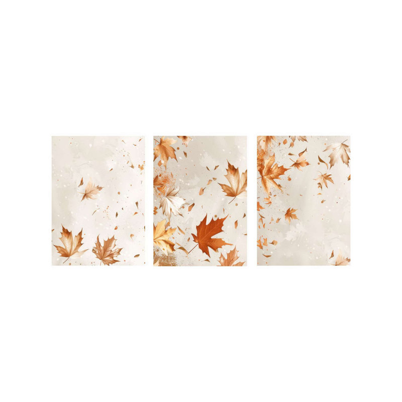 Élégant ensemble de peintures décoratives encadrées (3 pièces), 8,3 x 11,8 pouces | 100% panneau de fibres à densité moyenne avec impression numérique | pour le salon, la chambre à coucher et le bureau, les couleurs vives et l'art moderne