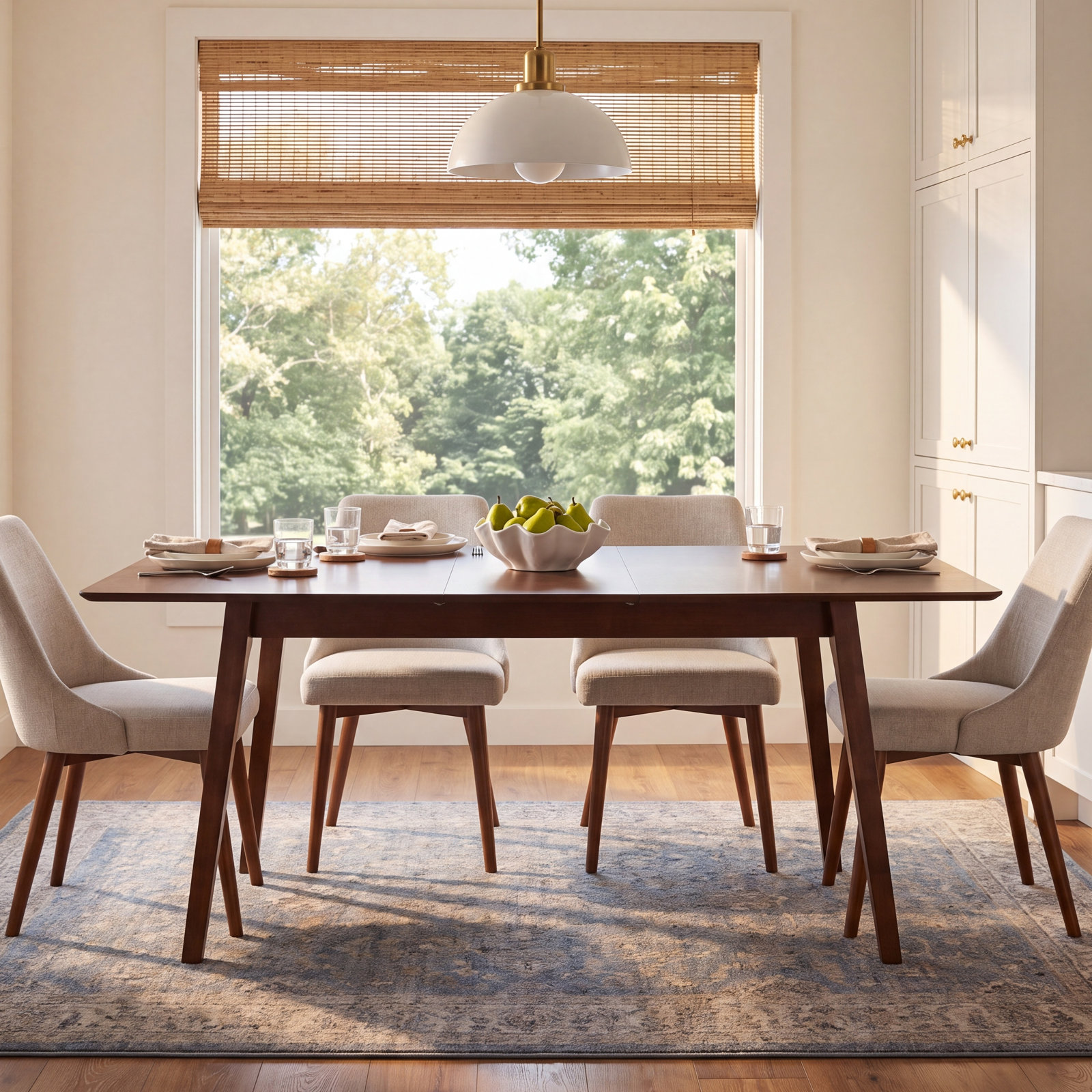 Will 74" Extendable Dining Table, Brown