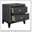 Table de chevet 1pc de style contemporain avec tiroirs en queue d'aronde, parfaite pour les chambres à coucher modernes et un rangement efficace