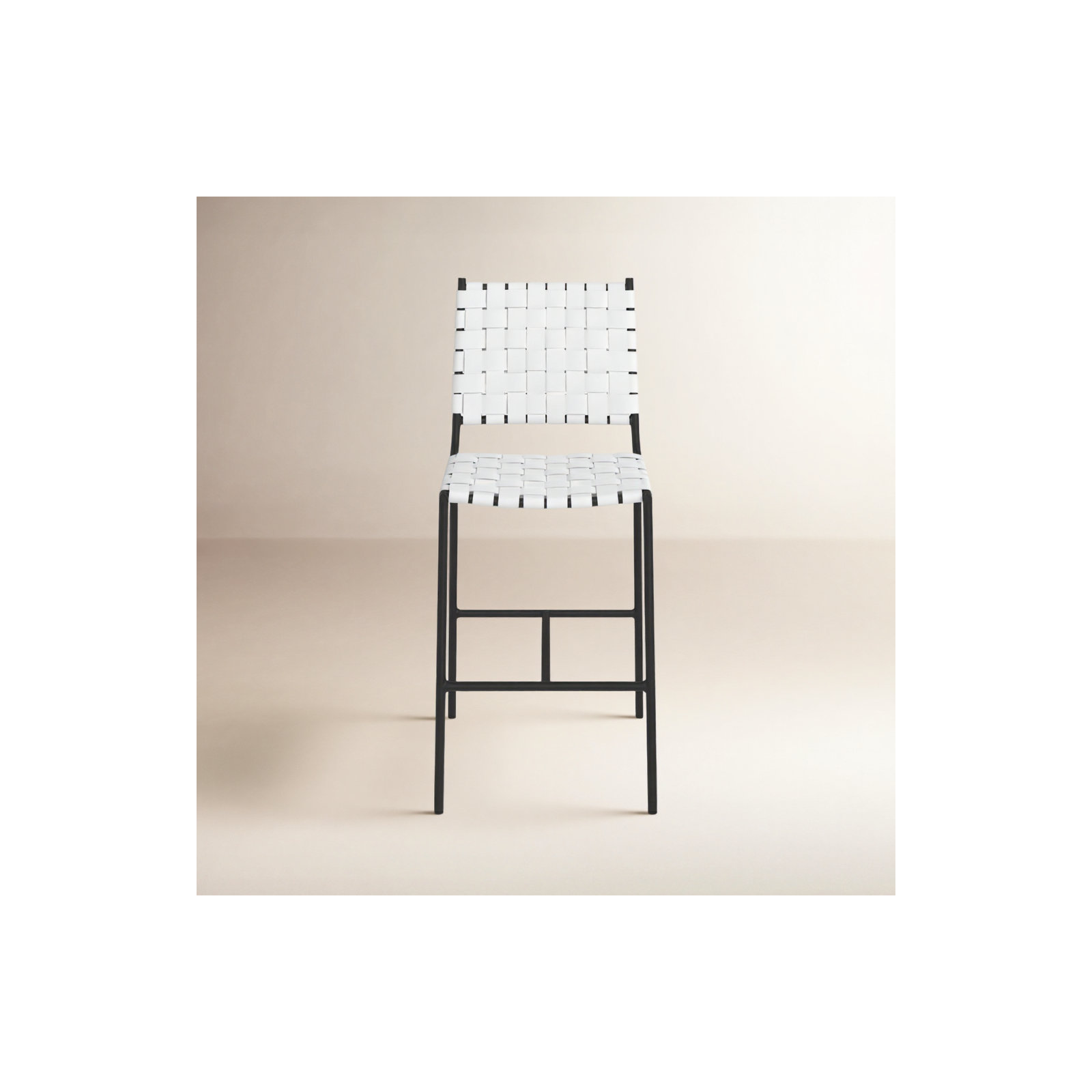 Cass 26" Counter Stool, Black, White