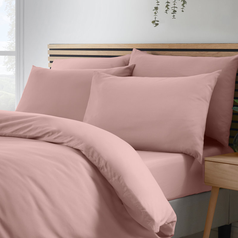 So Soft Non-Iron Duvet Cover Set, Double, Blush Pink