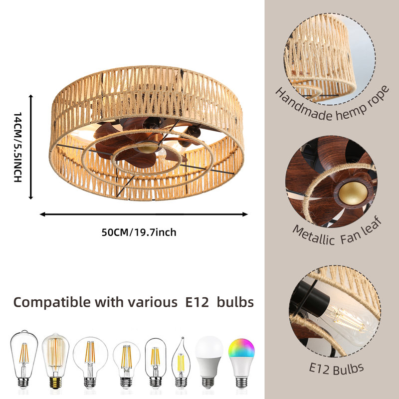 Ventilateur de plafond avec lumières DEL Nilde