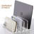 Acrylic Desk File Organizer Holder, 5 Upright Clear Desktop Mails Sorter Document Magazine Storage Organization Letter Folder Racks