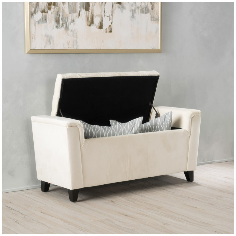 ALDEN ARMED STORAGE BENCH