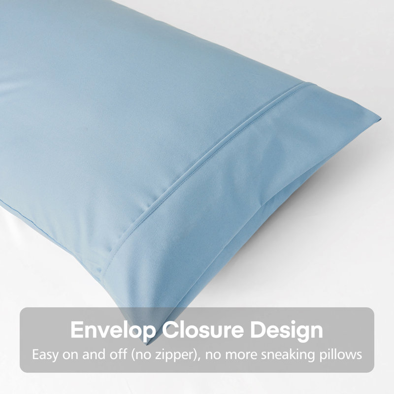Microfiber - Set of 2, Queen, Light Blue