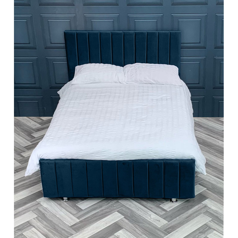 Cheridy Upholstered Bed, Single (3'), Teal