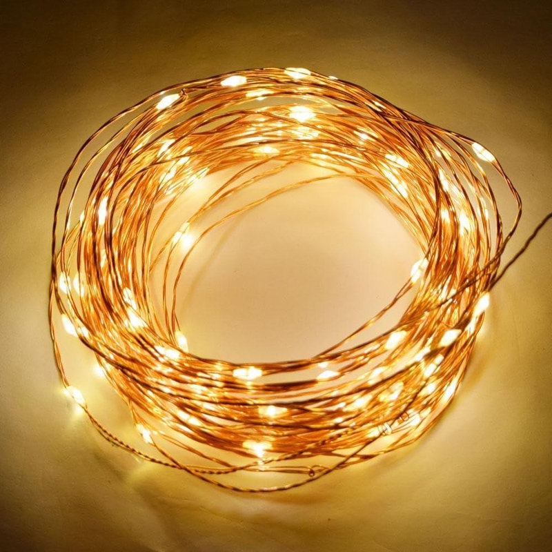 LED Battery Operated String Lights, 2 Pack, 10cm H x 4cm L x 4cm D, Warm White