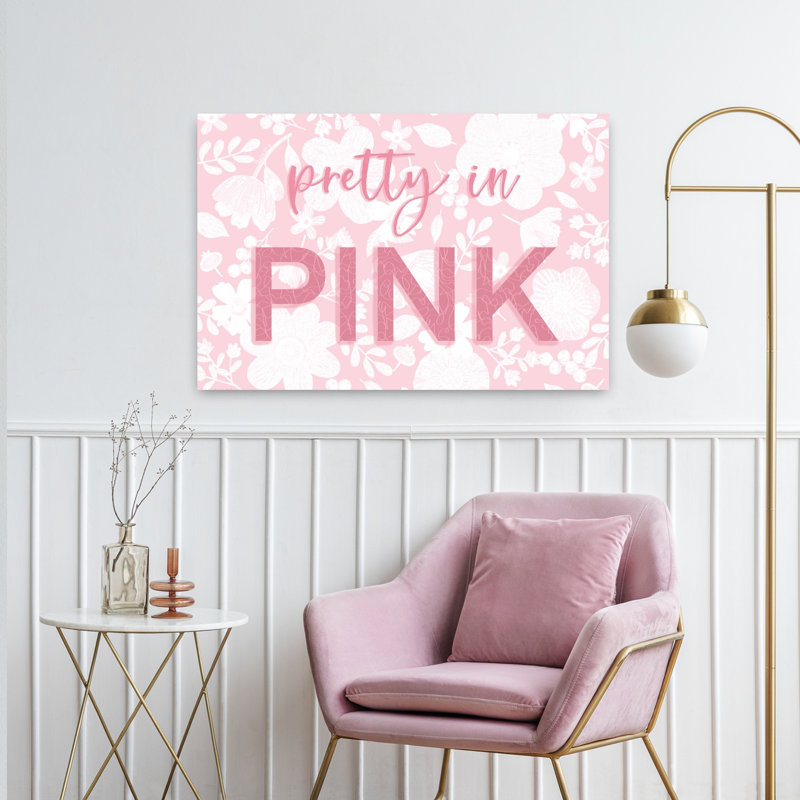 «Pretty In Pink», art contemporain abstrait, H 24 po x l 36 po