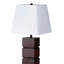 Lampe de table haute en polyrésine 27,5 "avec abat-jour en tissu blanc