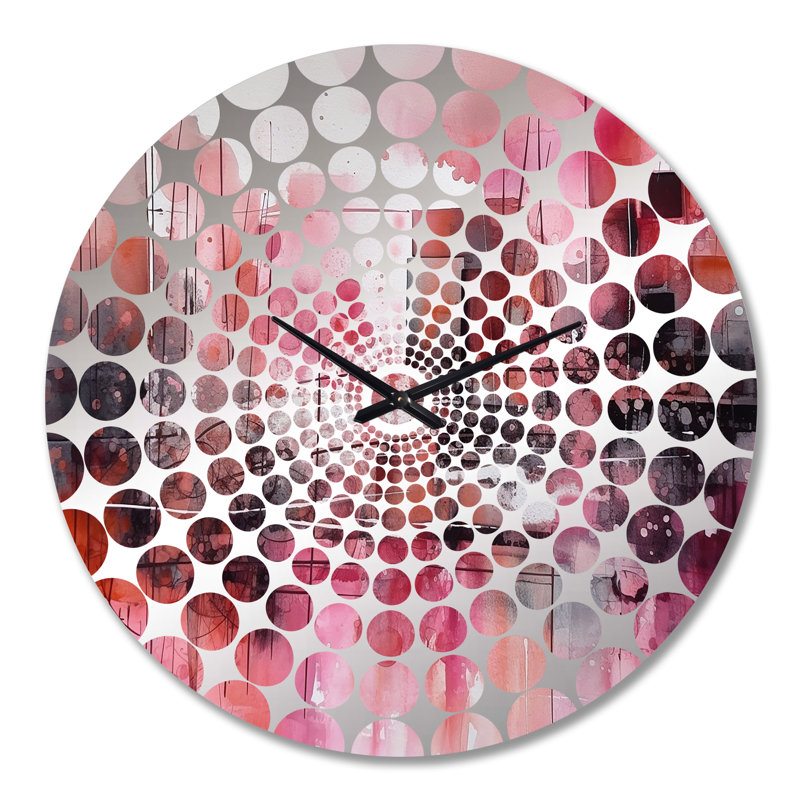 Jahneisha - Horloge murale abstraite Mid-Century, Très grand