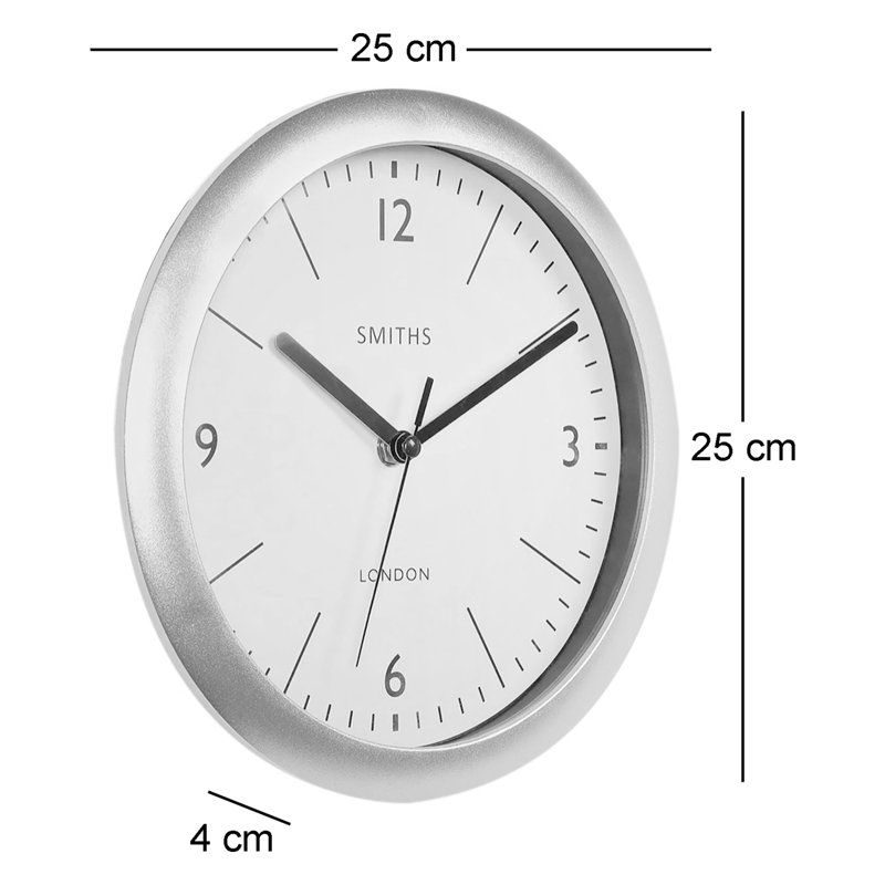 Smiths Clear Wall Clock - 25cm