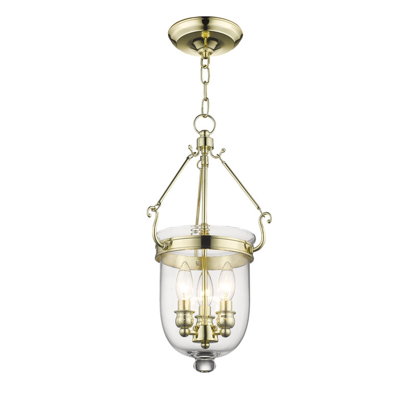 Husman - Light Single Pendant, 25" H x 12" W x 12" D, Polished Brass