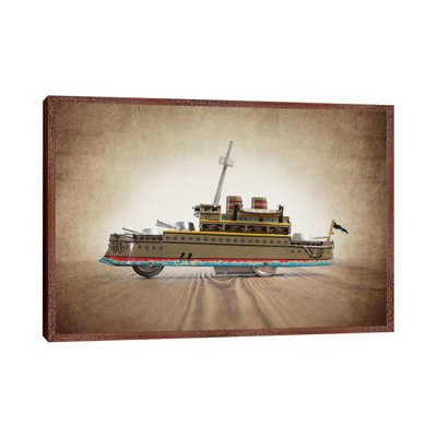 Green Tin Ship - Print on Canvas