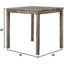 Ensemble de salle à manger 5 pièces à comptoir transitionnel 5 pièces, table carrée 36 pouces avec 4 tabourets capitonnés-107267686