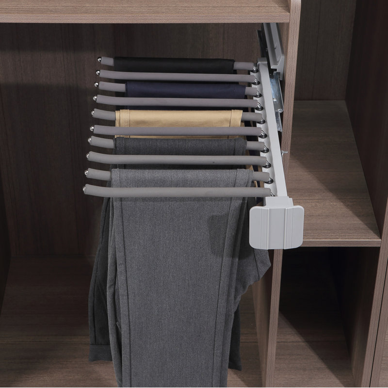 Metal Wardrobe Pants Rack, Gris