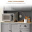 Buffet de cuisine avec four à micro-ondes, comptoir, tiroir et placard