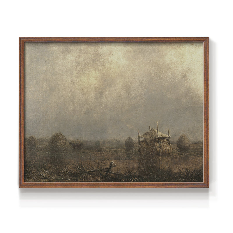 Paysages rétro-CCXLIX - reproduction encadrée, H 22 po x l 28 po, Noyer