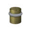 Deltana UFB4505U5 Round Universal Floor Bumper 1-1/2", Solid Brass in Antique Brass
