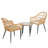 3 Piece Patio Rattan Seating Group with Cushions-2133449474