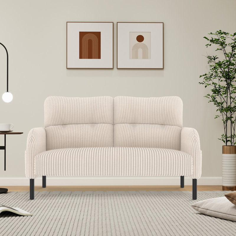 Causeuse en tissu 47 po, Beige