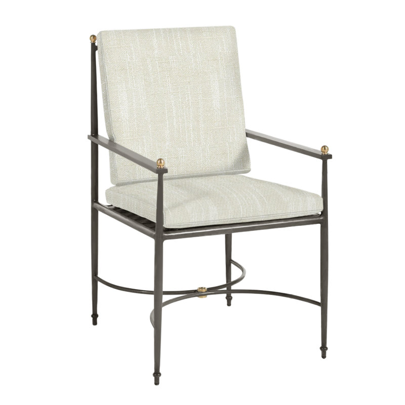 Fauteuil en aluminium Roma, Welt, Rollo crème