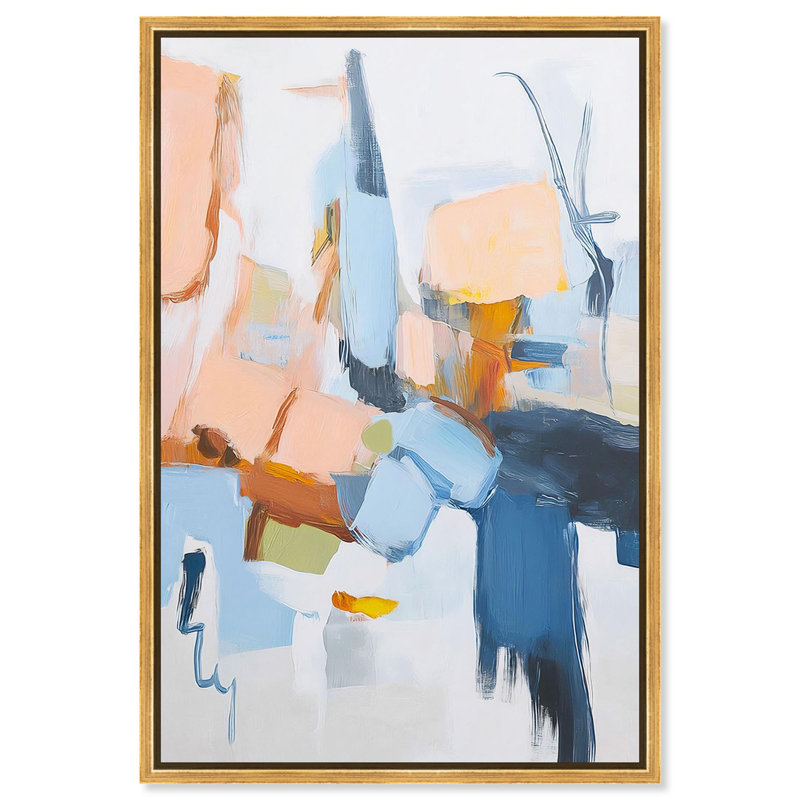 «Brush Palette III Modern Decor», reproduction d'art sur toile par Art Remedy, H 36 po x l 24 po, Cadre doré