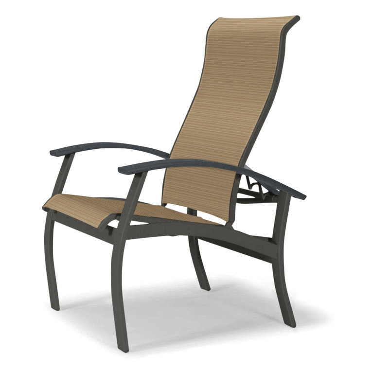 Askar Premium All-Weather Wicker Outdoor Dining Armchair with Cushion, Textured Graphite, Classic Graphite