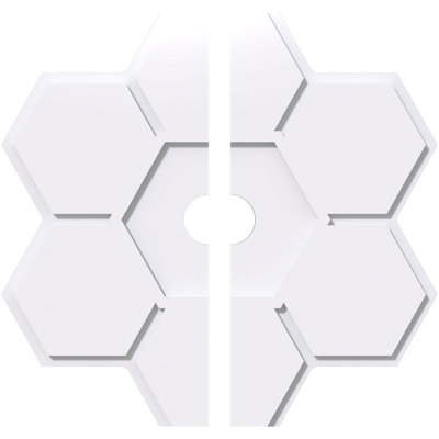 Médaillon de plafond contemporain en PVC de qualité architecturale 22 pi x P 4 po x P 7 1/2 po x P 1 po