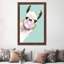 Sneaky Llama Blowing Bubble Gum In Green by Big Nose Work - Print on Canvas-41187001-56676900