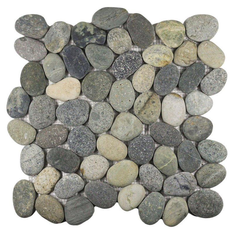 Carreau de mosaïque de pierre naturelle de 12 po x 12 po Kansas, Terreux