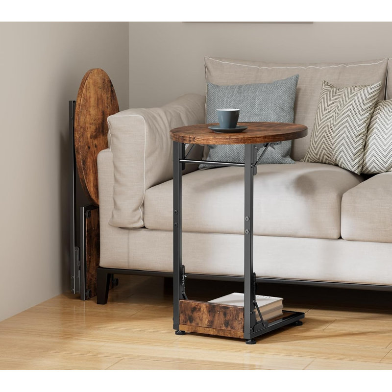 Folding Table, Brown/Black