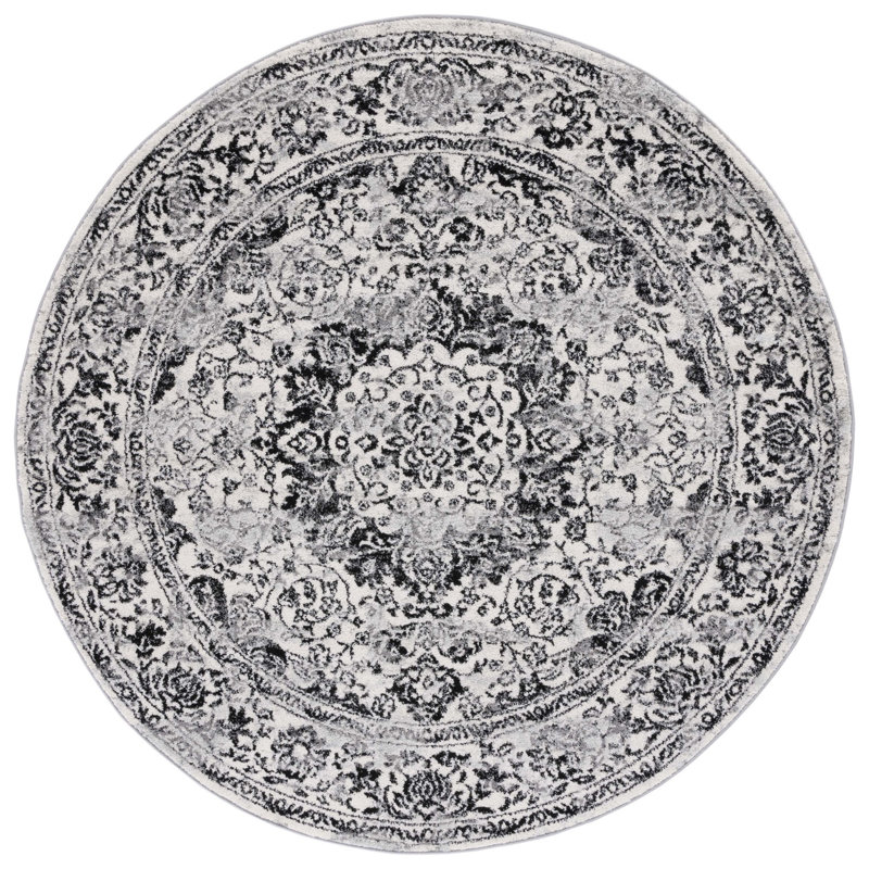 Tapis oriental tissé à la machine Hawkin, Rond 8 pi